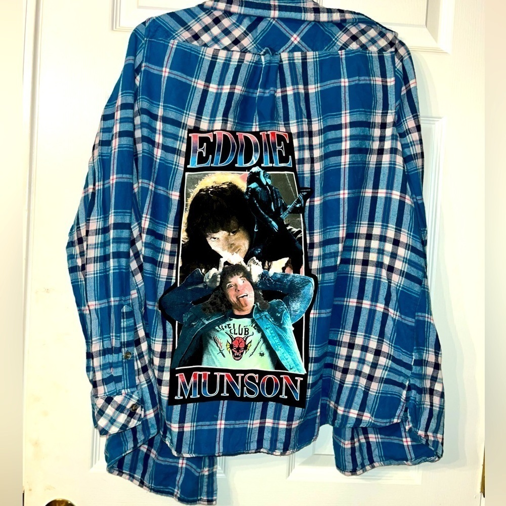 Custom Upcycled’Eddie Munson’ Flannel